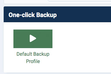 Akeeba backup button