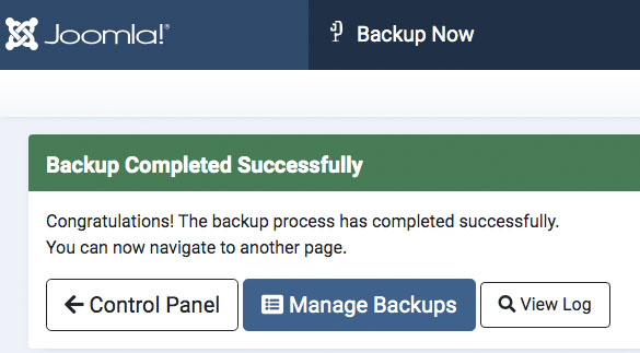 backup complete