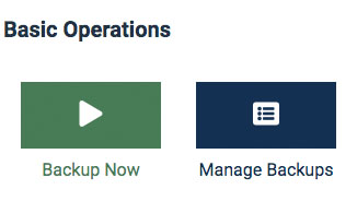 manage backups